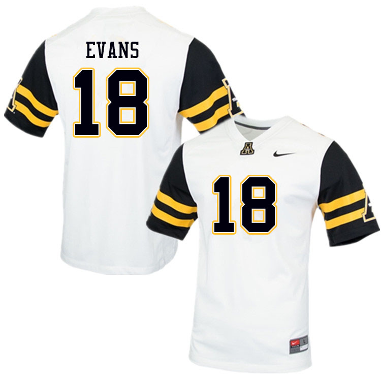 Men #18 Mike Evans Appalachian State Mountaineers College Football Jerseys Sale-White